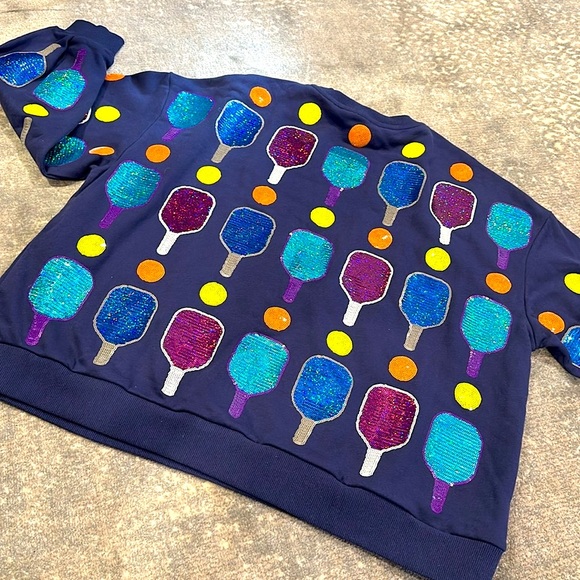 PICKLE BALL NWOT SWEATSHIRT VERY FLASHY SIZE M - Picture 7 of 13